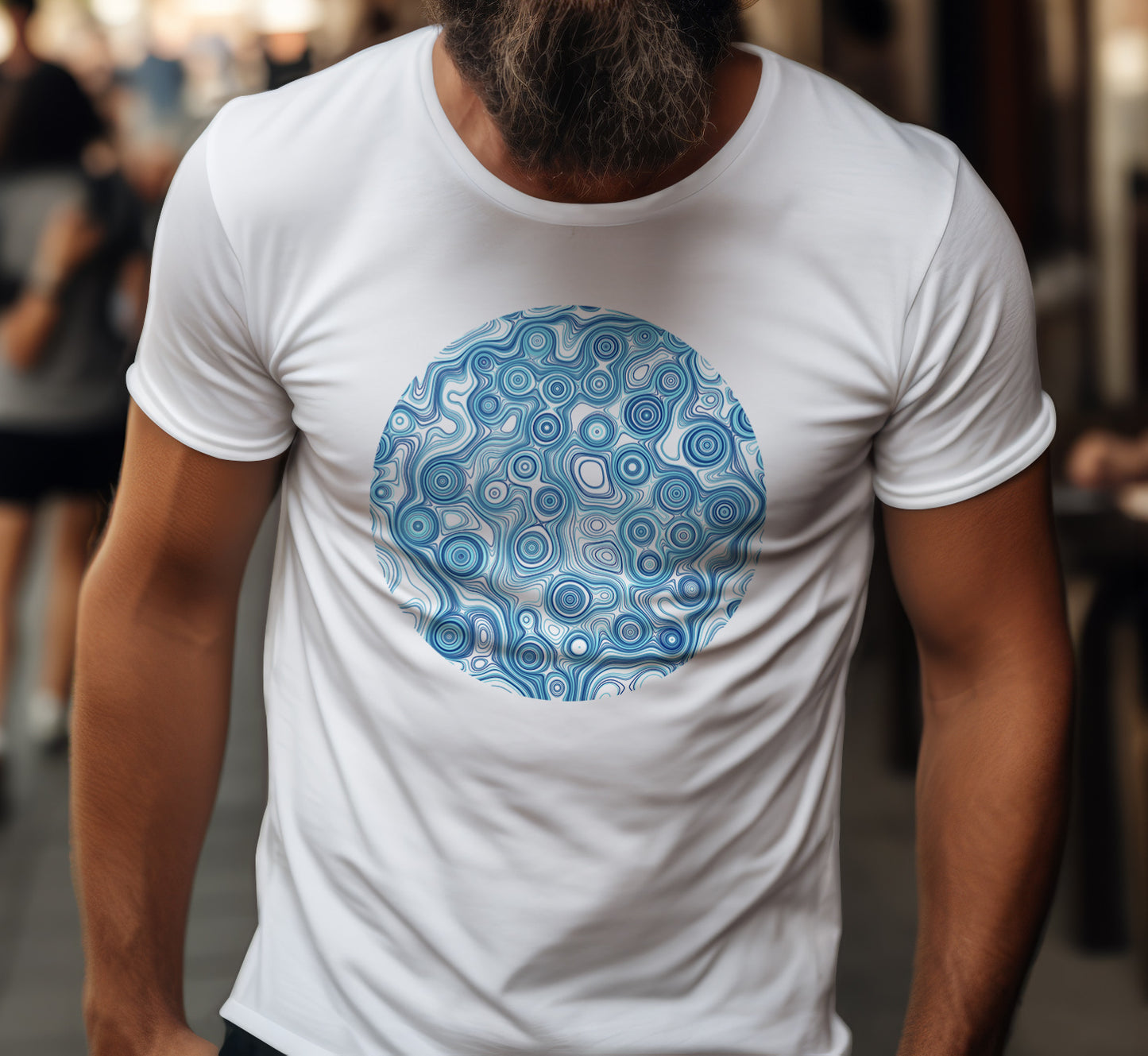 Psychedelic Blue - T-shirt girocollo classica unisex