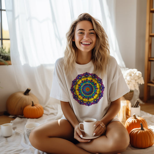 Mandala Yoga Meditazione 1 - T-shirt girocollo classica unisex